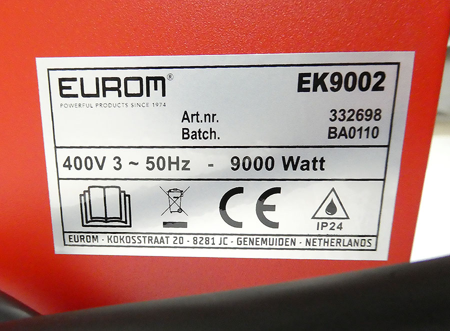EUROM Elektroheizer / Heizlüfter rot
