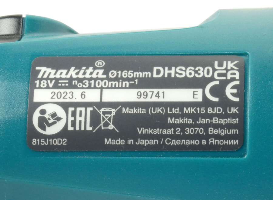 Makita Akku-Handkreissäge DHS630Z