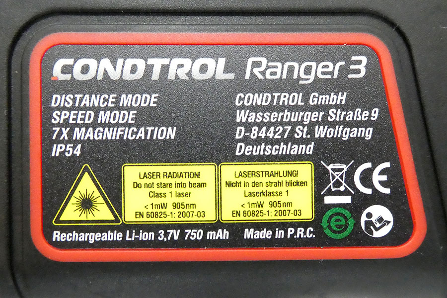 CONDTROL Laser-Entfernungsmesser Ranger3 mit Neigungsmesser