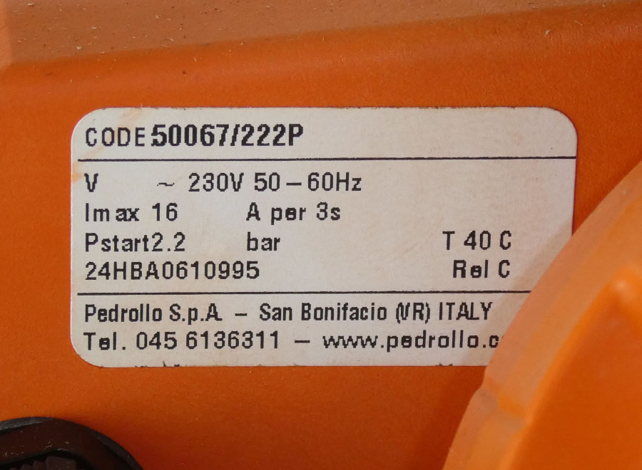 PFT Wasserpumpe als Saugpumpe AV1000 standalone mit integrierter Druckabschaltung