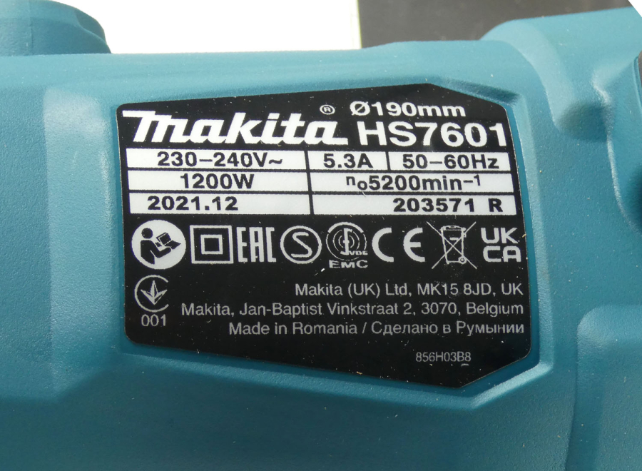 MAKITA Akku-Handkreissäge HS7601J