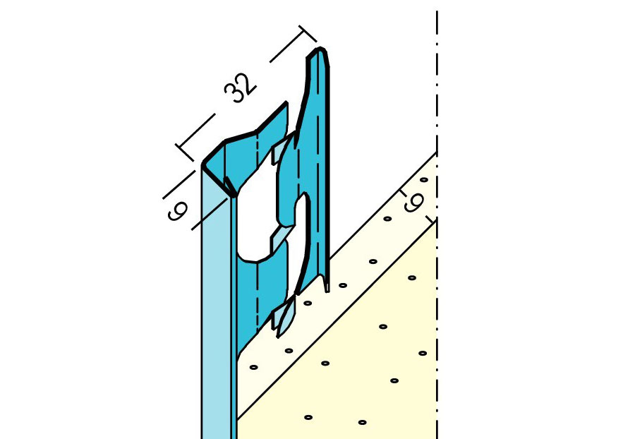 PROTEKTOR 1211 Abschlussprofil für den Innenputz (9 mm)